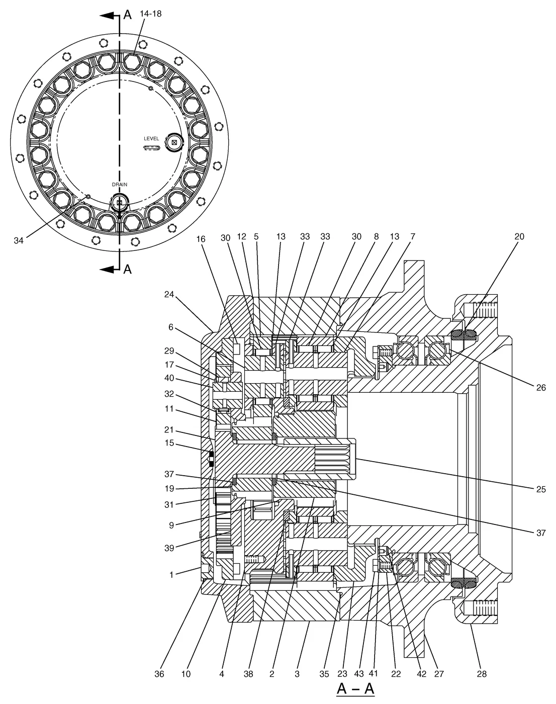 330C · POWER TRAIN · 227-6196 CAT parts diagram