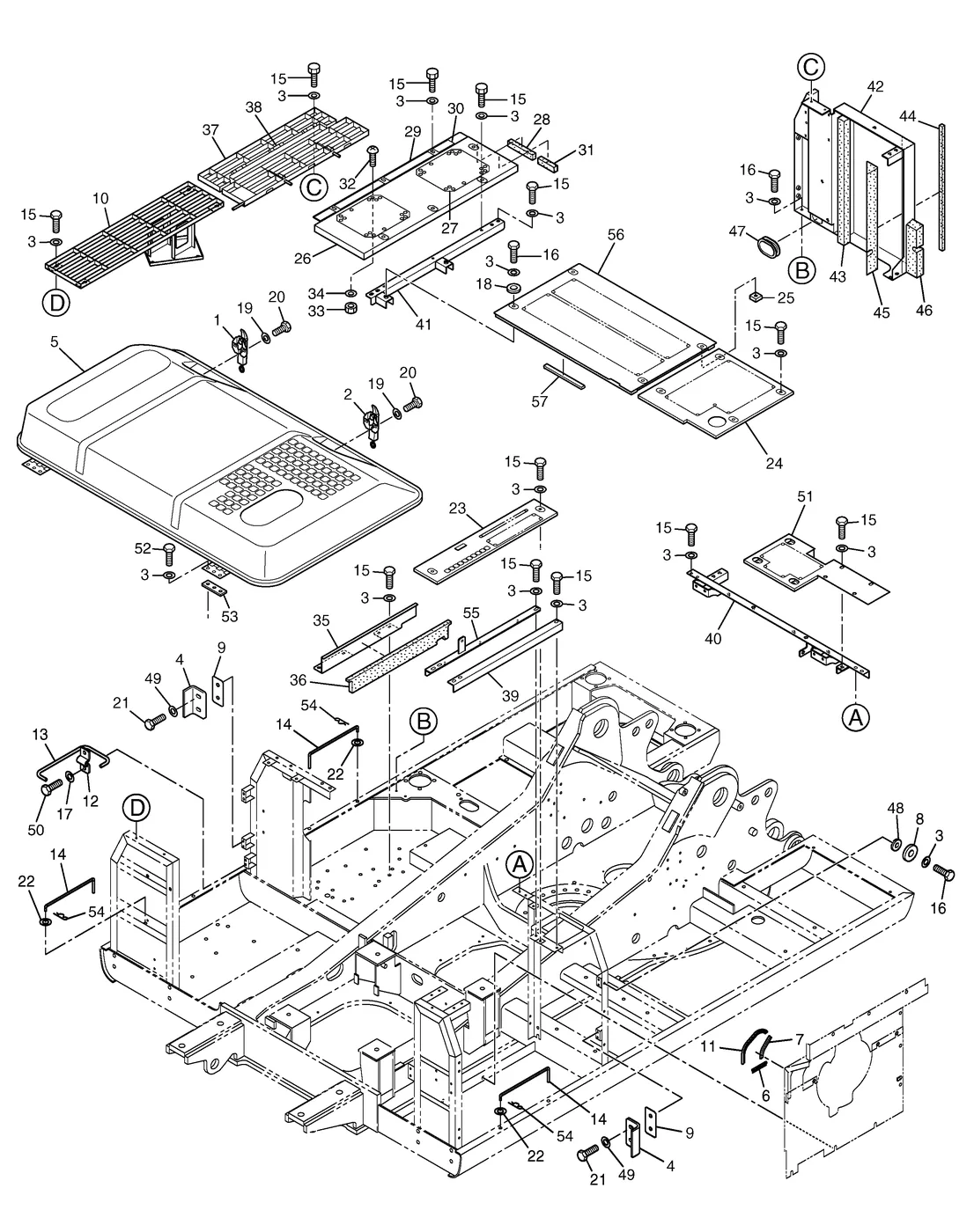 330C · FRAME AND BODY · 190-7170 CAT parts diagram