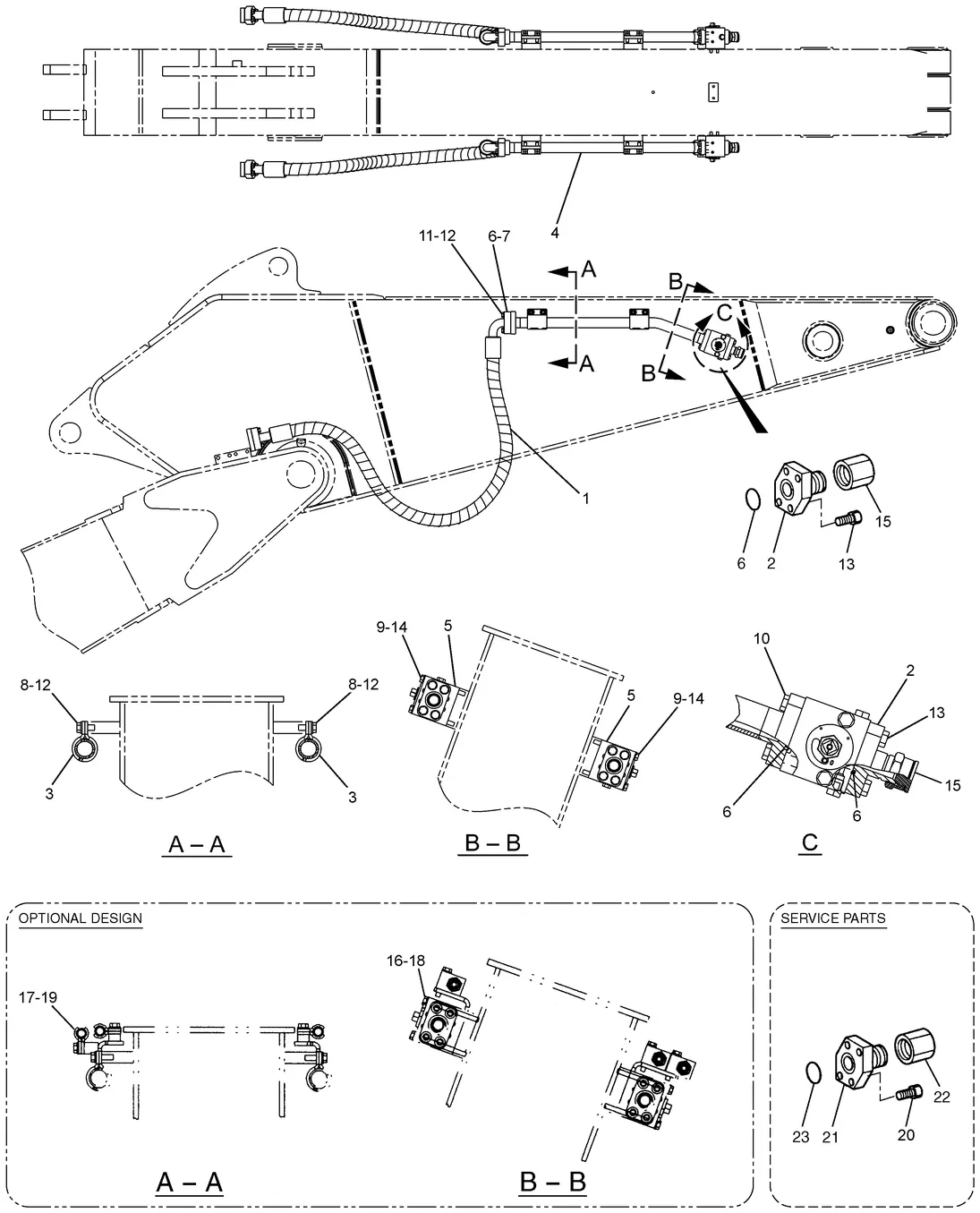 330C · HYDRAULIC SYSTEM · 193-6403 CAT parts diagram