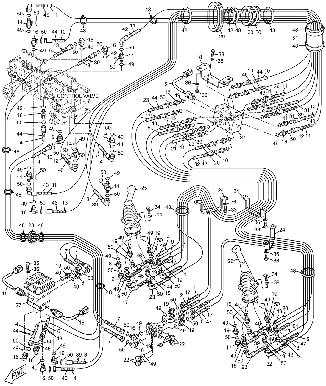 330C · HYDRAULIC SYSTEM · 192-6857 CAT parts diagram