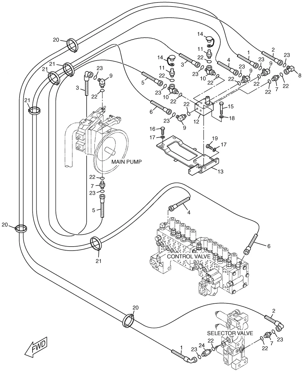 330C · HYDRAULIC SYSTEM · 192-6862 CAT parts diagram