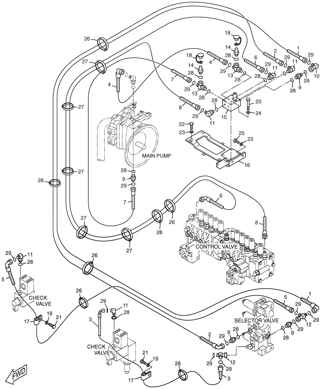 330C · HYDRAULIC SYSTEM · 192-6865 CAT parts diagram