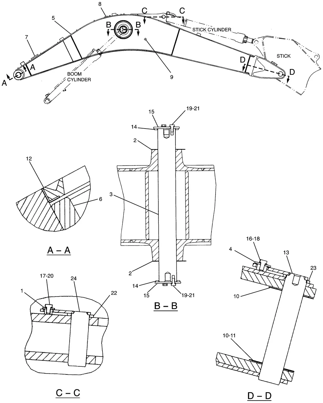 330C · IMPLEMENTS · 201-2817 CAT parts diagram