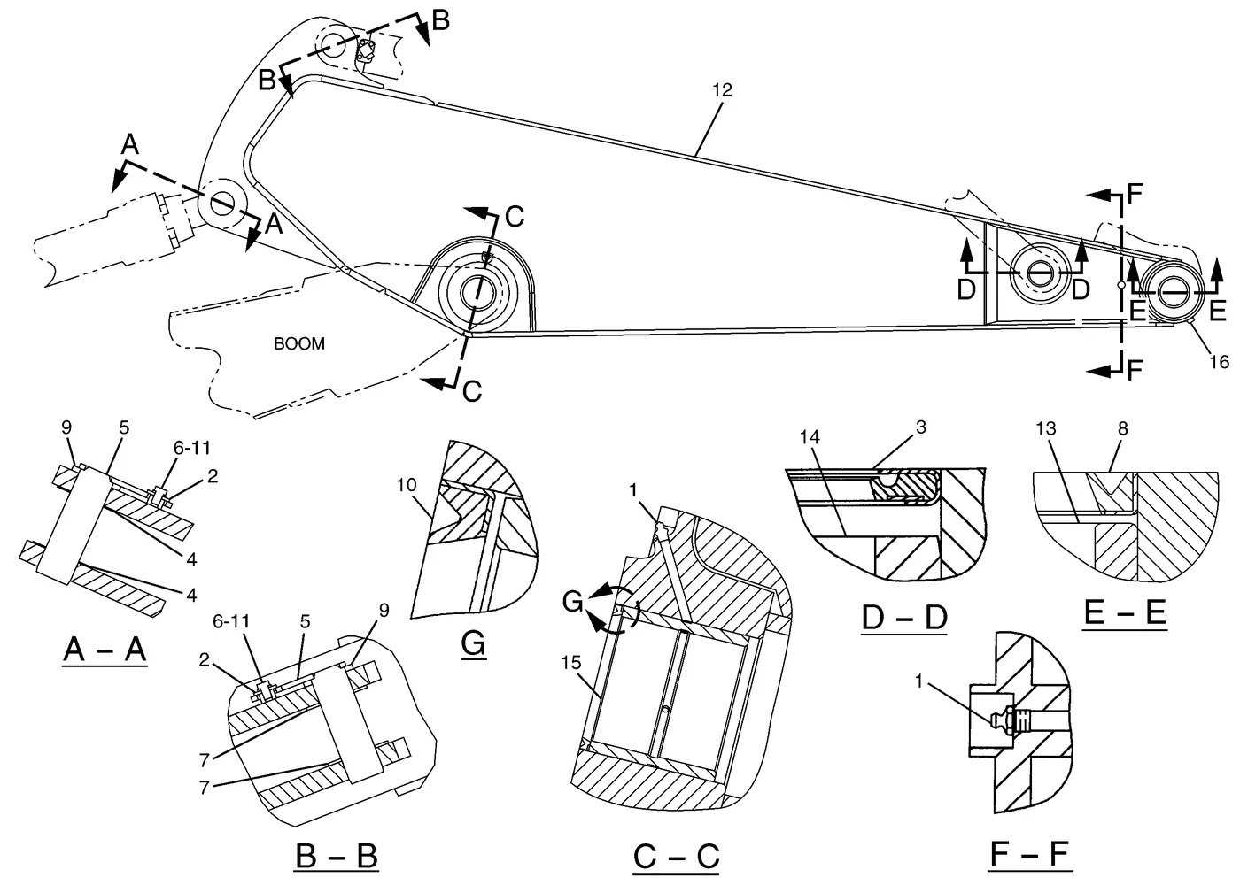330C · IMPLEMENTS · 201-2821 CAT parts diagram