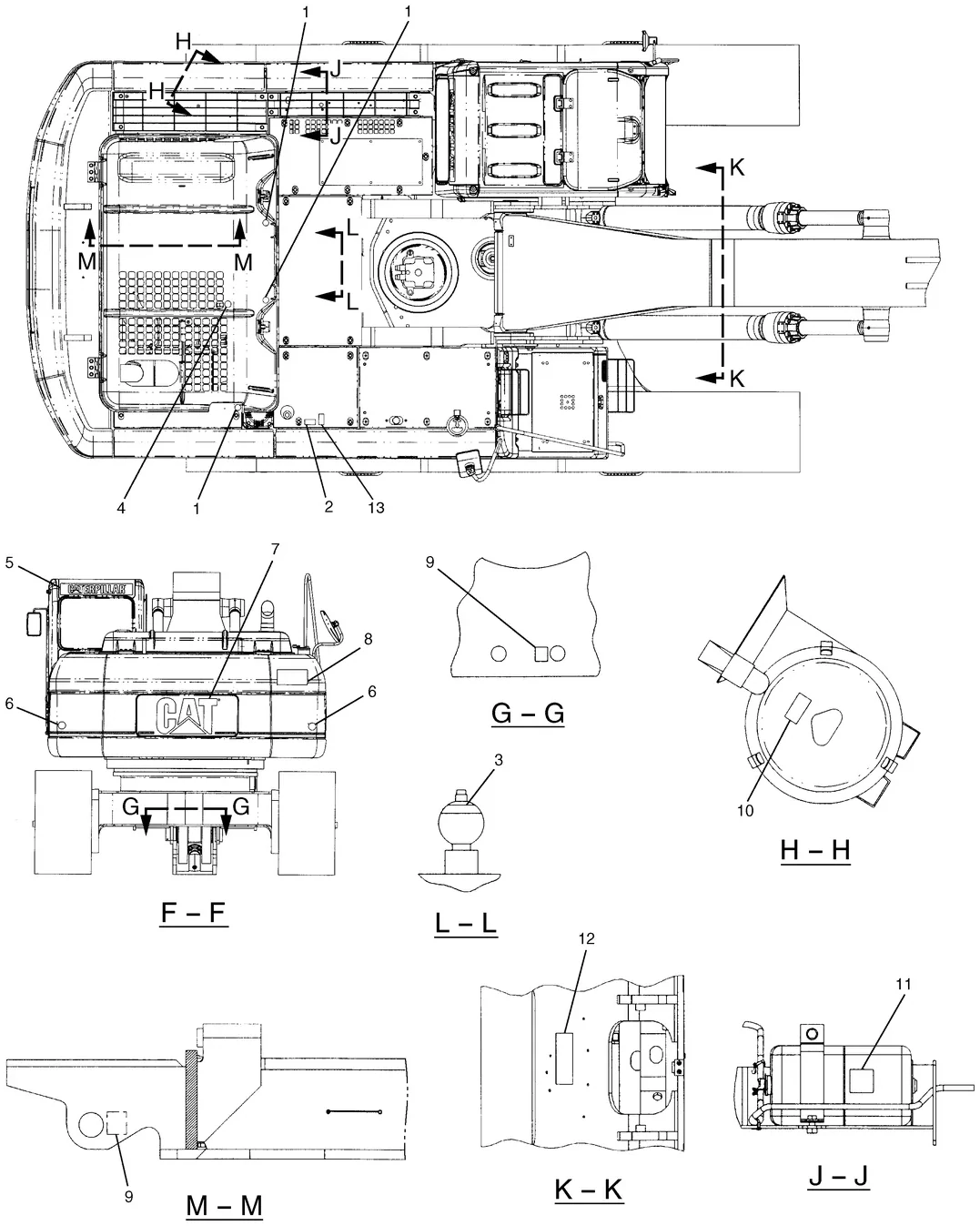330C · SERVICE EQUIPMENT AND SUPPLIES · 186-1266 CAT parts diagram
