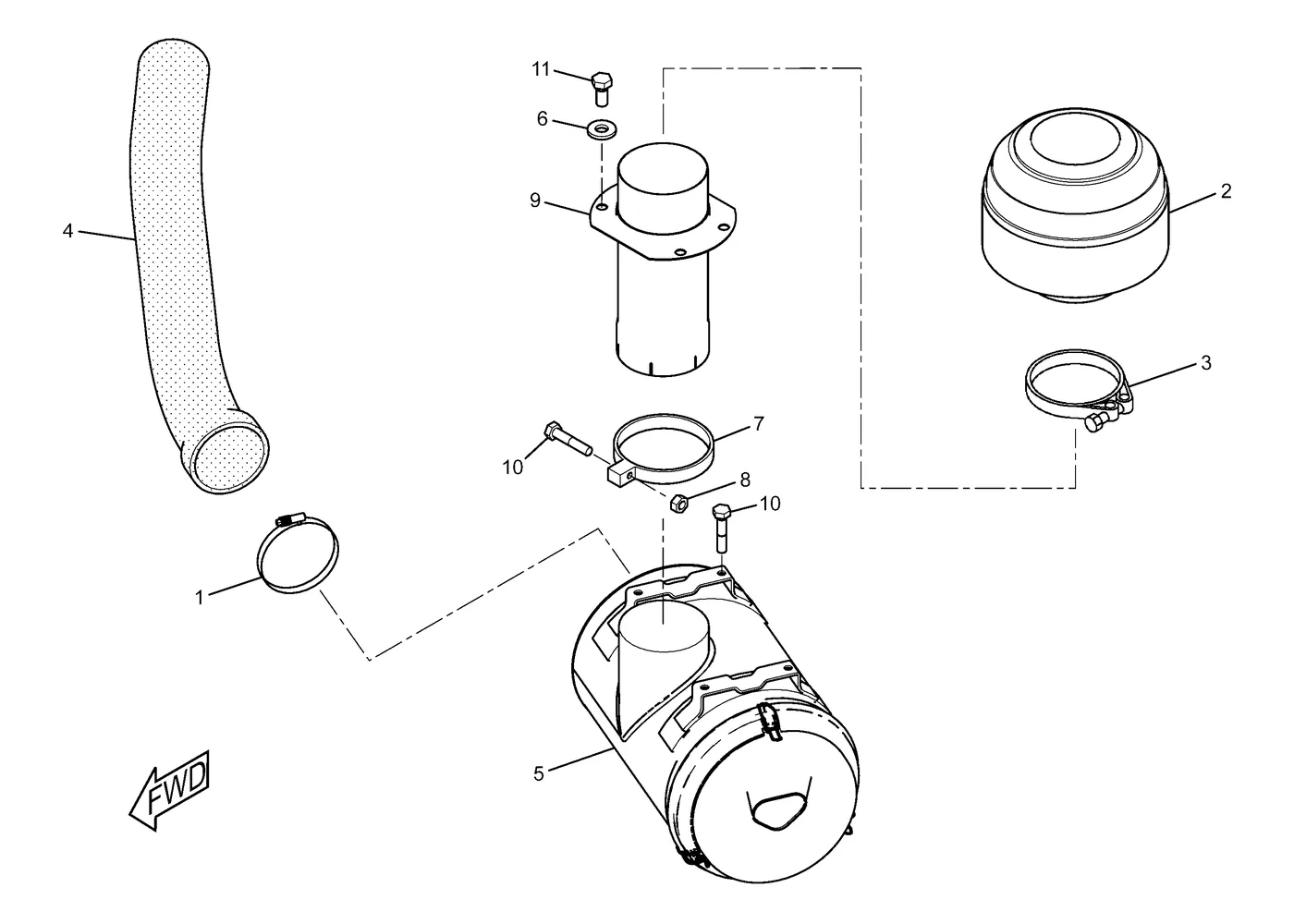 330D · AIR INLET AND EXHAUST SYSTEM · 272-4759 CAT parts diagram