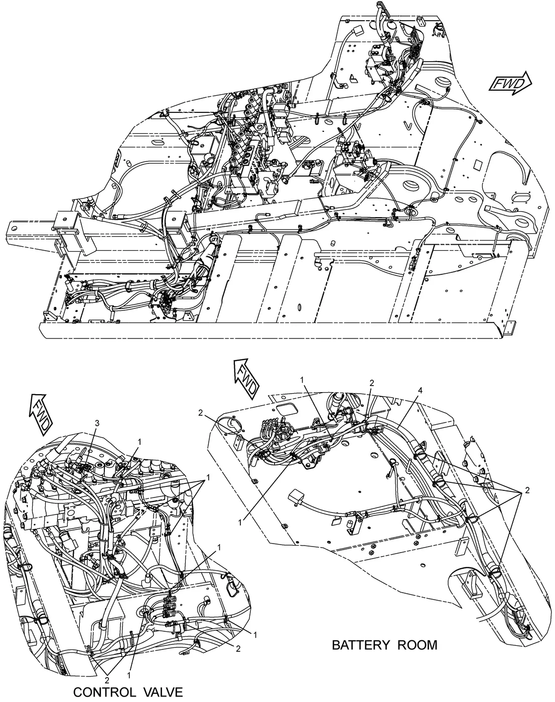 330D · ELECTRICAL AND STARTING SYSTEM · 259-4962 CAT parts diagram