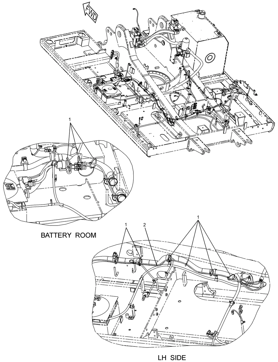 330D · ELECTRICAL AND STARTING SYSTEM · 251-0622 CAT parts diagram
