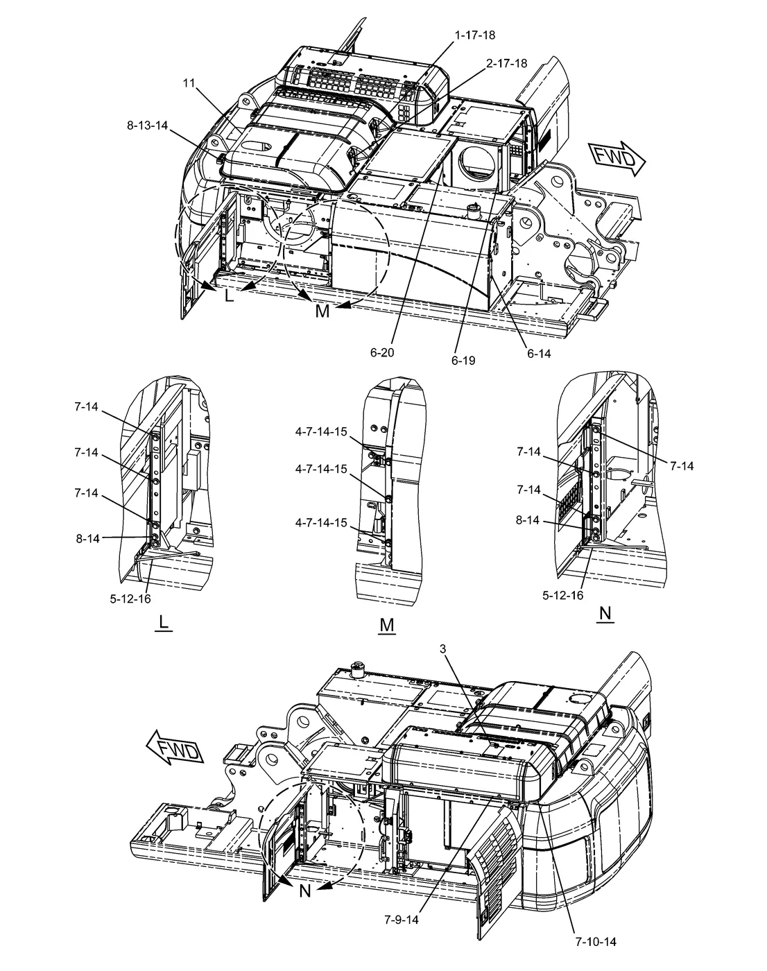 330D · FRAME AND BODY · 278-3810 CAT parts diagram