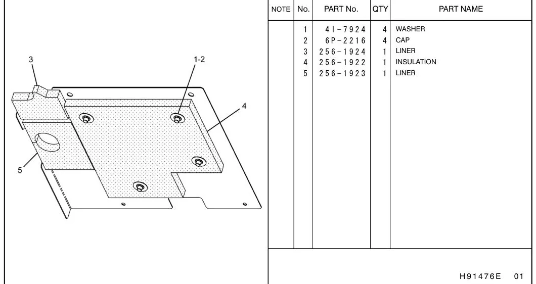 330D 2561924 parts diagram