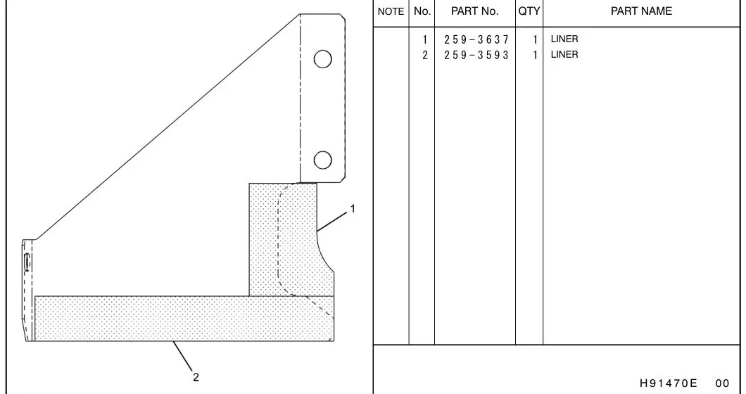 330D 2593637 parts diagram