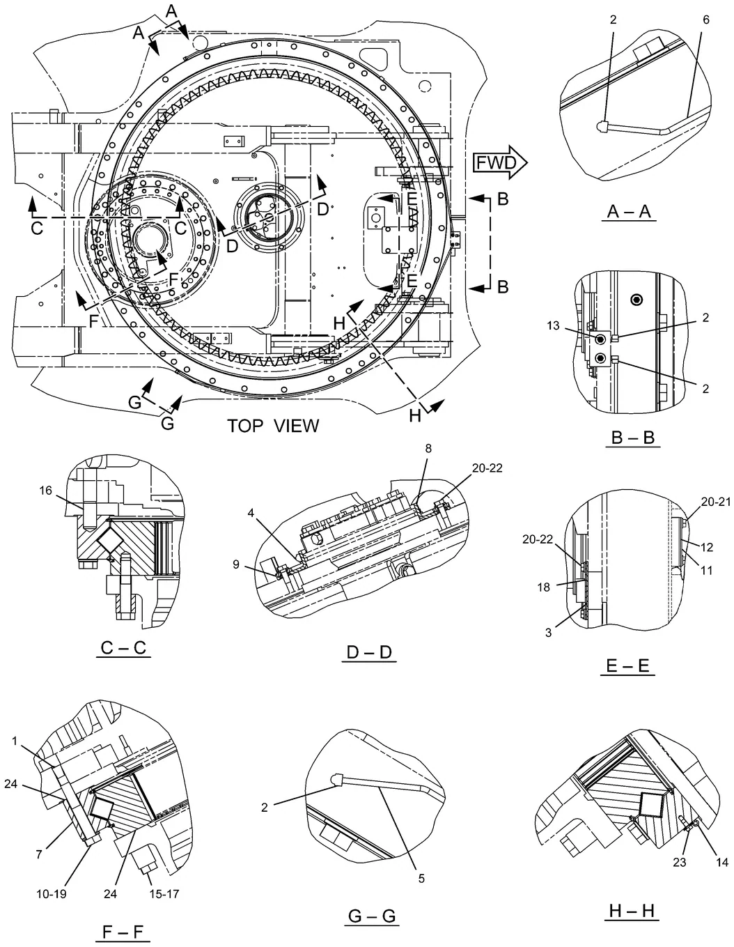330D · FRAME AND BODY · 227-6145 CAT parts diagram