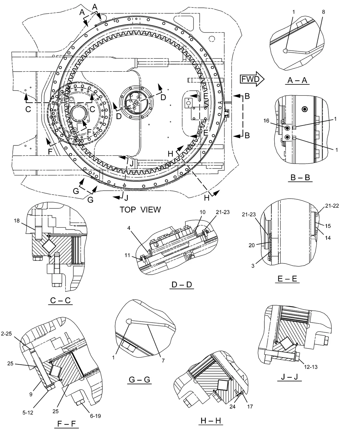 330D · FRAME AND BODY · 227-6146 CAT parts diagram
