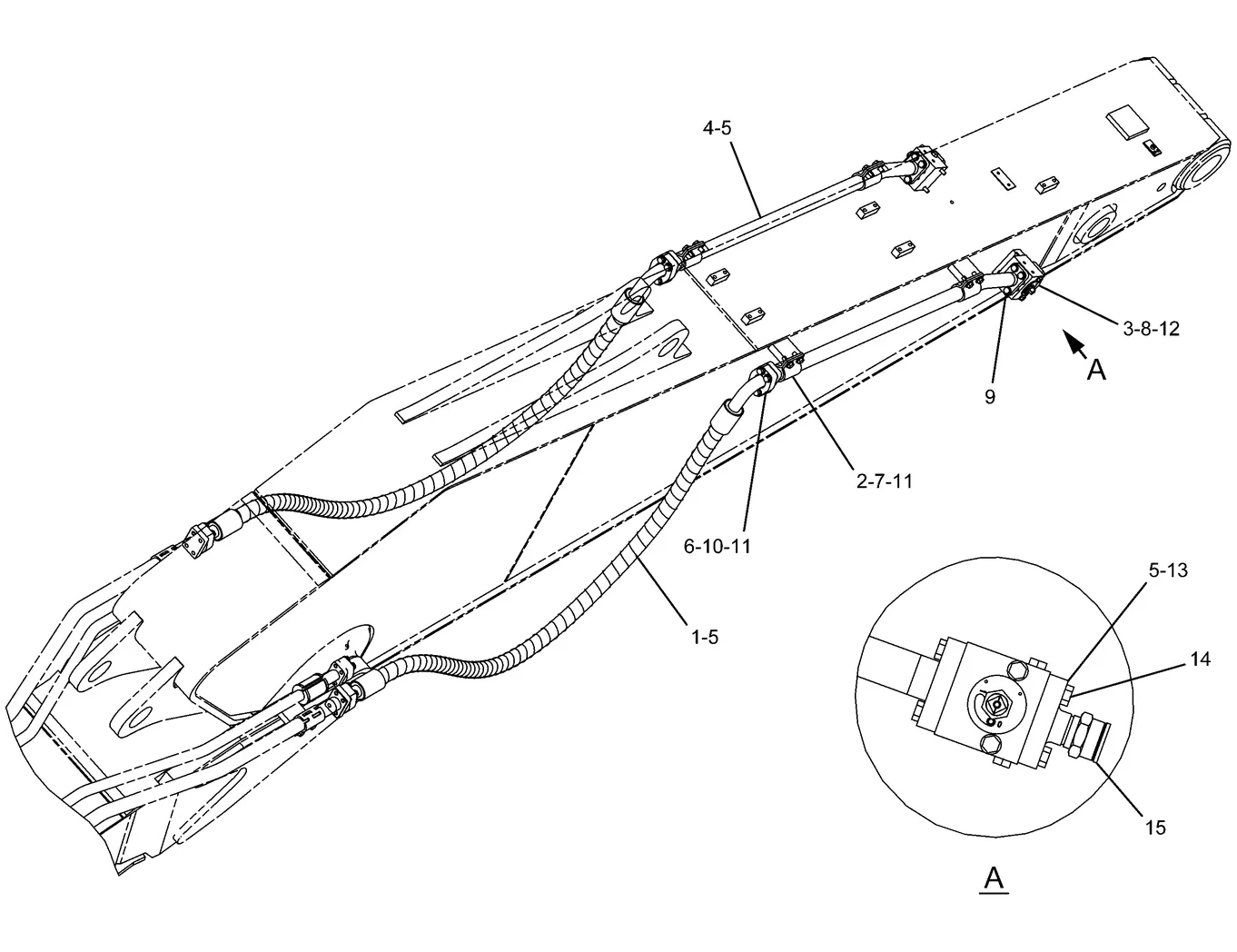 330D · HYDRAULIC SYSTEM · 253-6594 CAT parts diagram