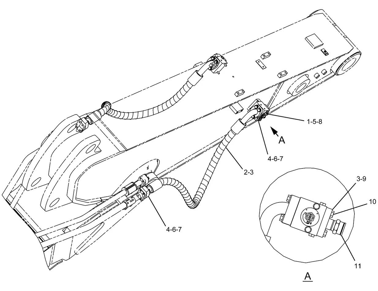 330D · HYDRAULIC SYSTEM · 253-6607 CAT parts diagram