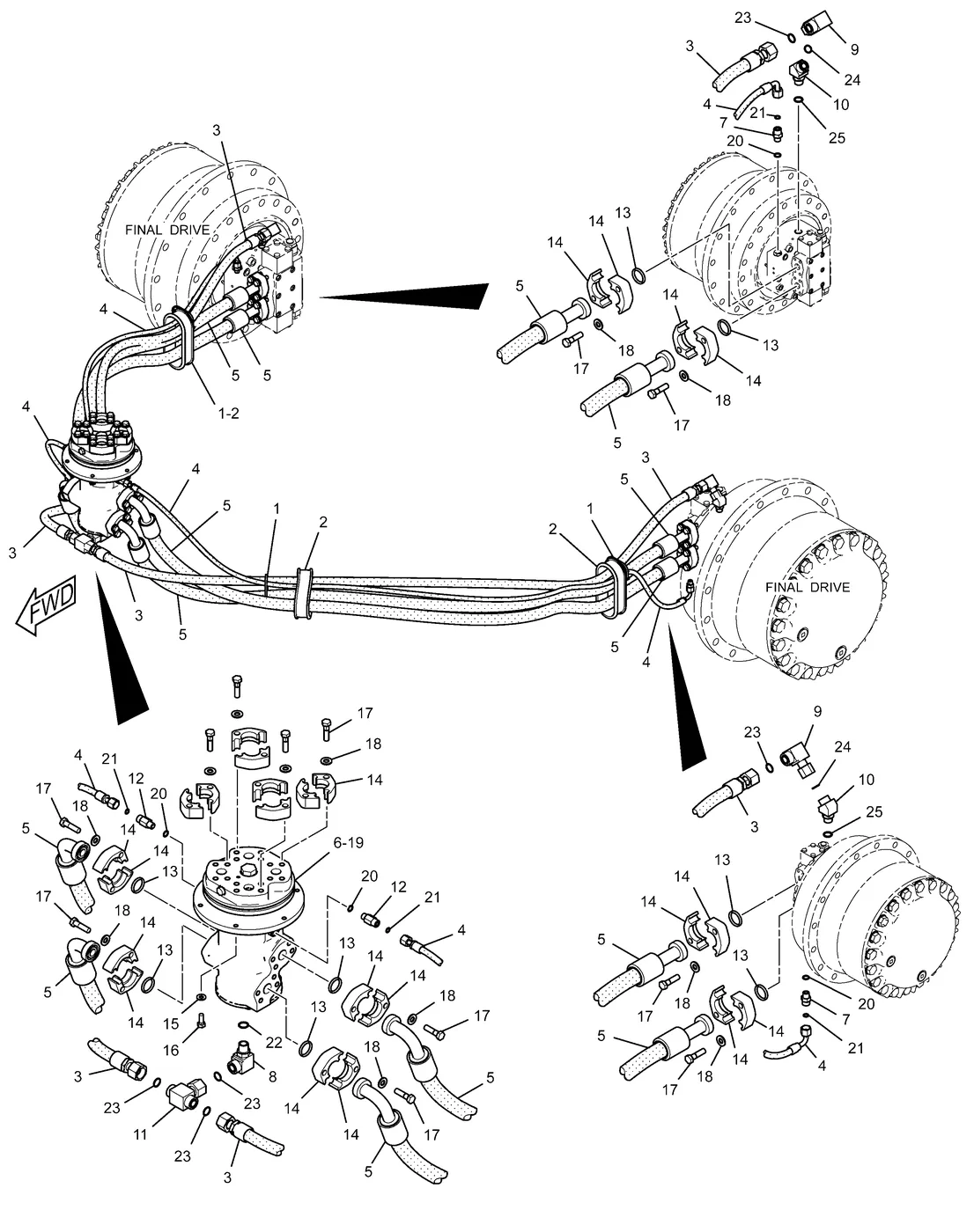 330D · HYDRAULIC SYSTEM · 239-1617 CAT parts diagram