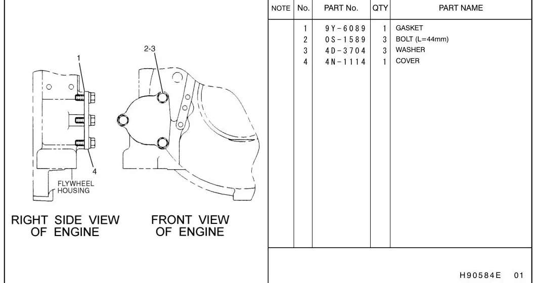 330D 9Y6089 parts diagram