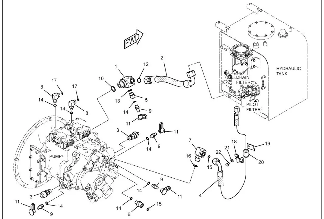330D 2M9780 parts diagram