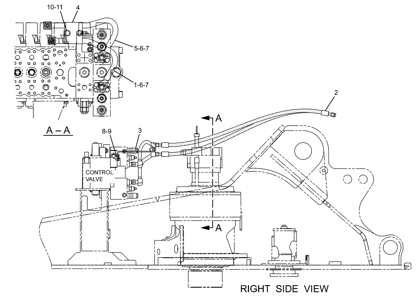330D · HYDRAULIC SYSTEM · 199-4539 CAT parts diagram