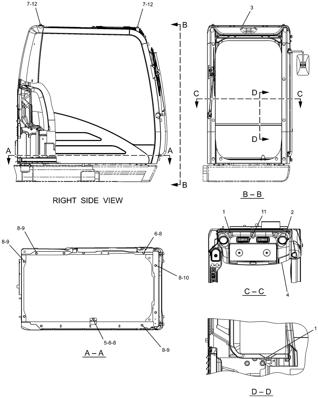 330D · OPERATOR STATION · 229-9096 CAT parts diagram