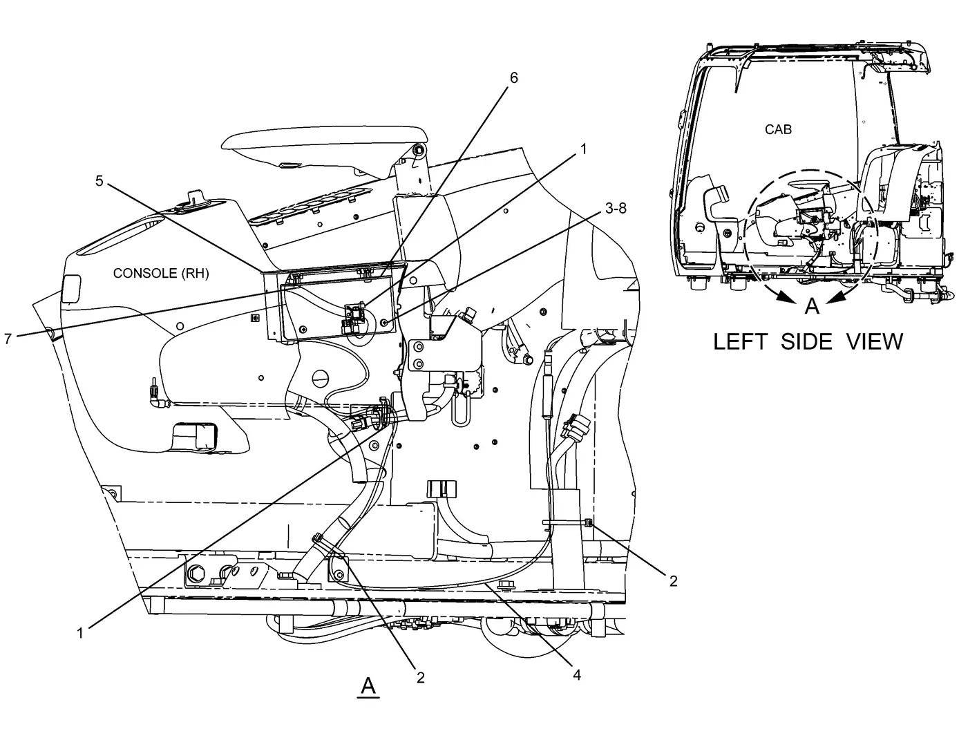 330D · OPERATOR STATION · 251-0540 CAT parts diagram