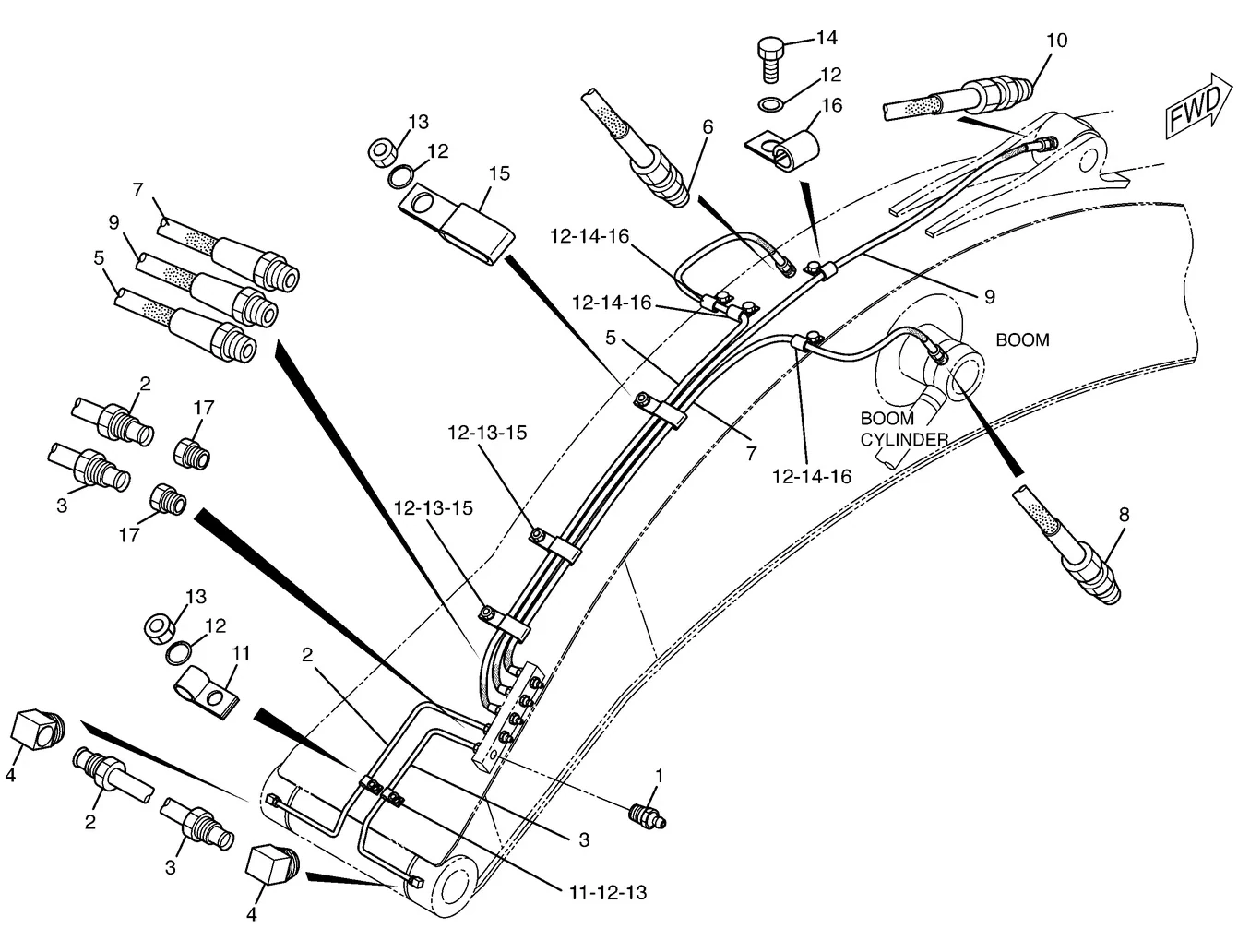330D · IMPLEMENTS · 229-7840 CAT parts diagram