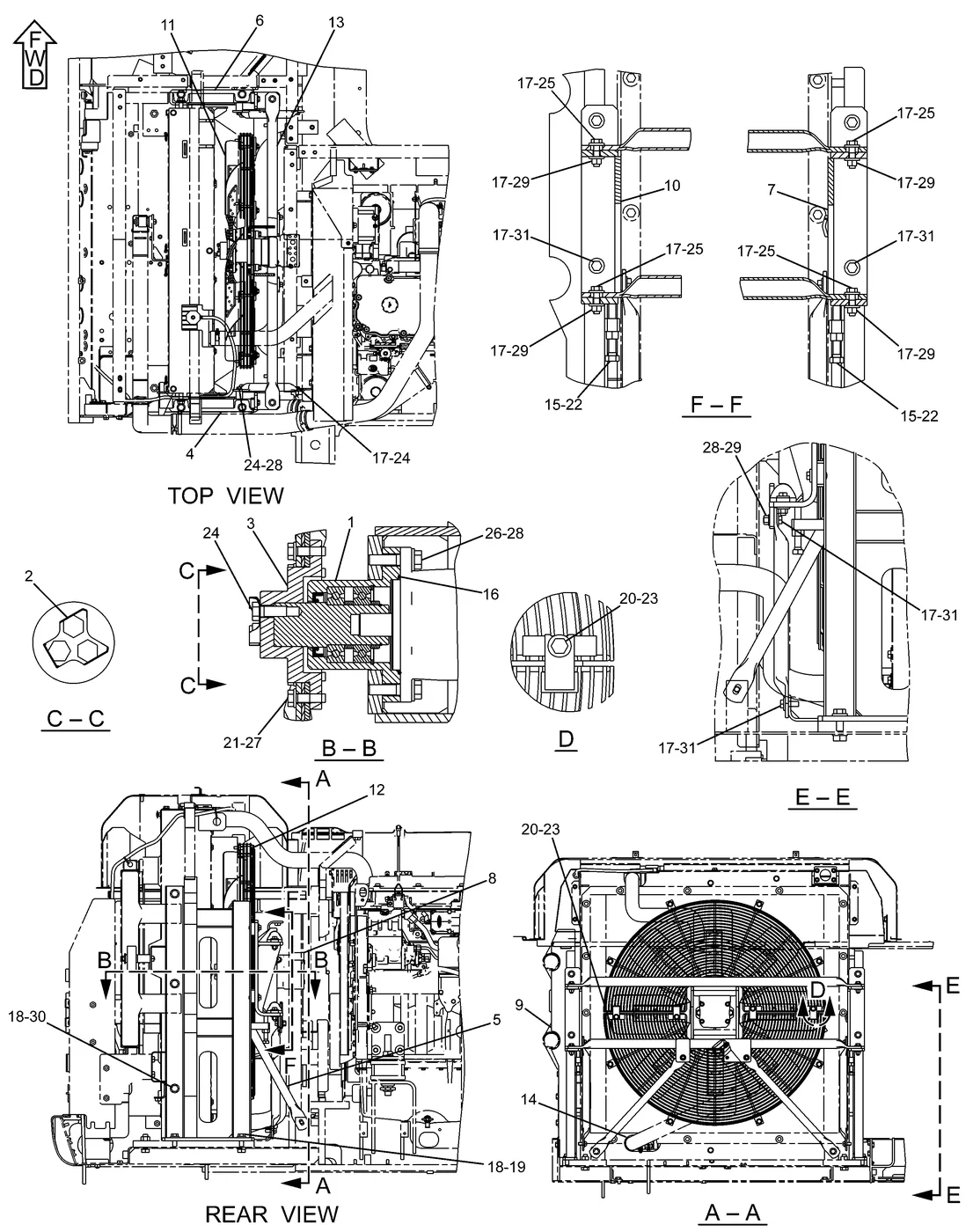 330D · COOLING SYSTEM · 265-3553 CAT parts diagram
