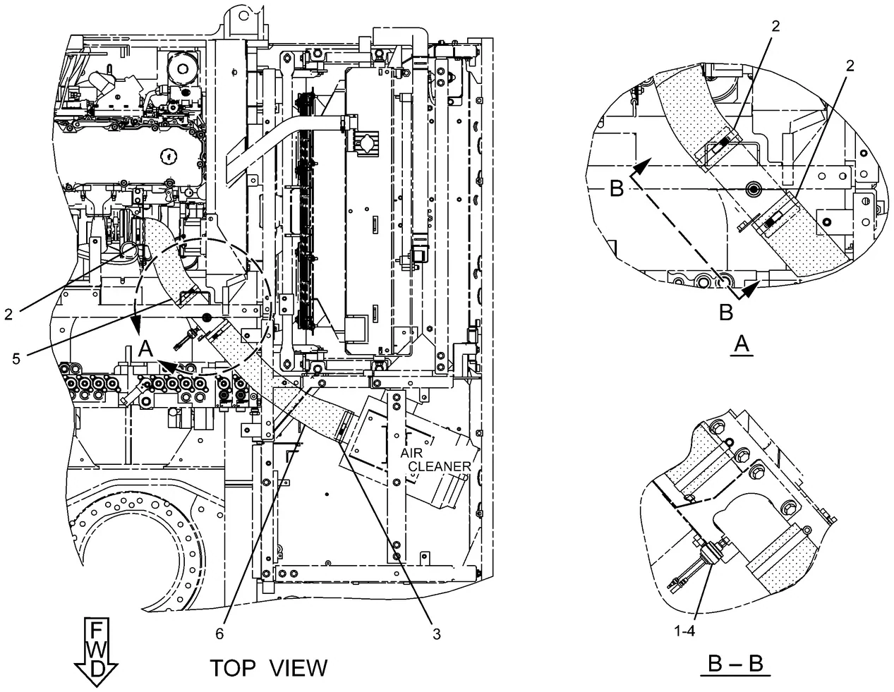 330D · AIR INLET AND EXHAUST SYSTEM · 239-6406 CAT parts diagram