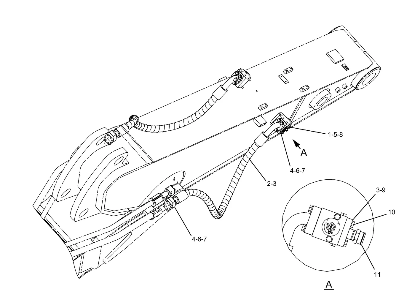 330D · HYDRAULIC SYSTEM · 237-3192 CAT parts diagram