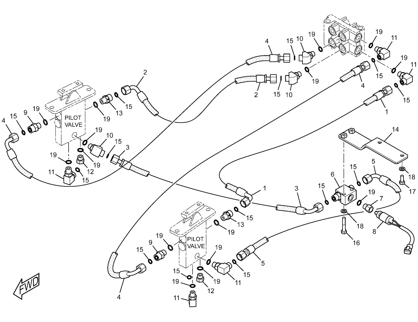 330D · HYDRAULIC SYSTEM · 248-9843 CAT parts diagram