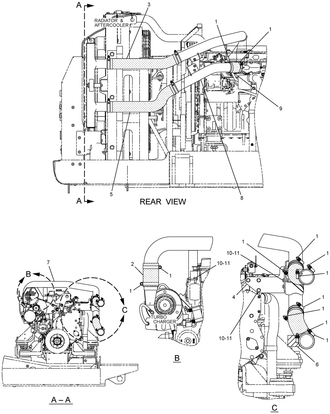 330D · COOLING SYSTEM · 230-2898 CAT parts diagram
