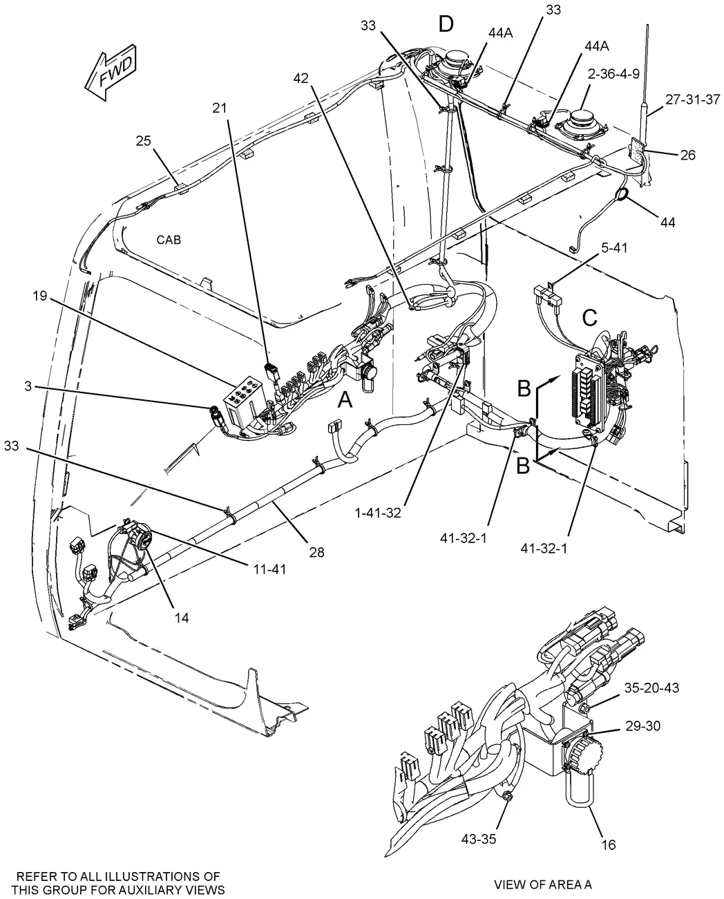 336D · ELECTRICAL AND STARTING SYSTEM · 251-0432 CAT parts diagram