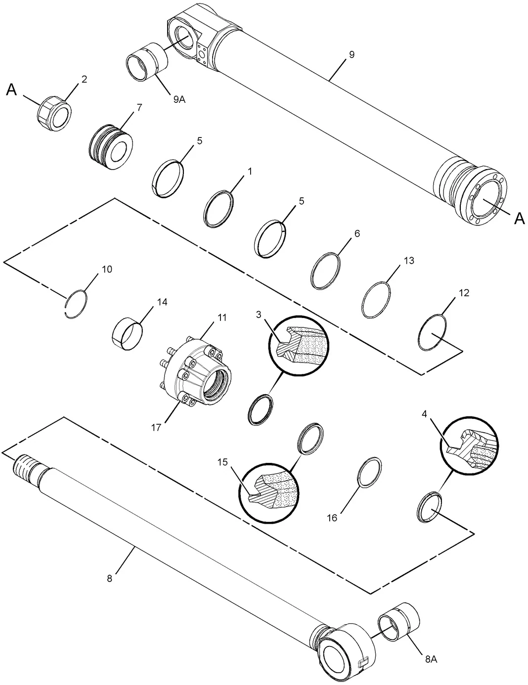 336D · UNDERCARRIAGE · 315-4463 CAT parts diagram