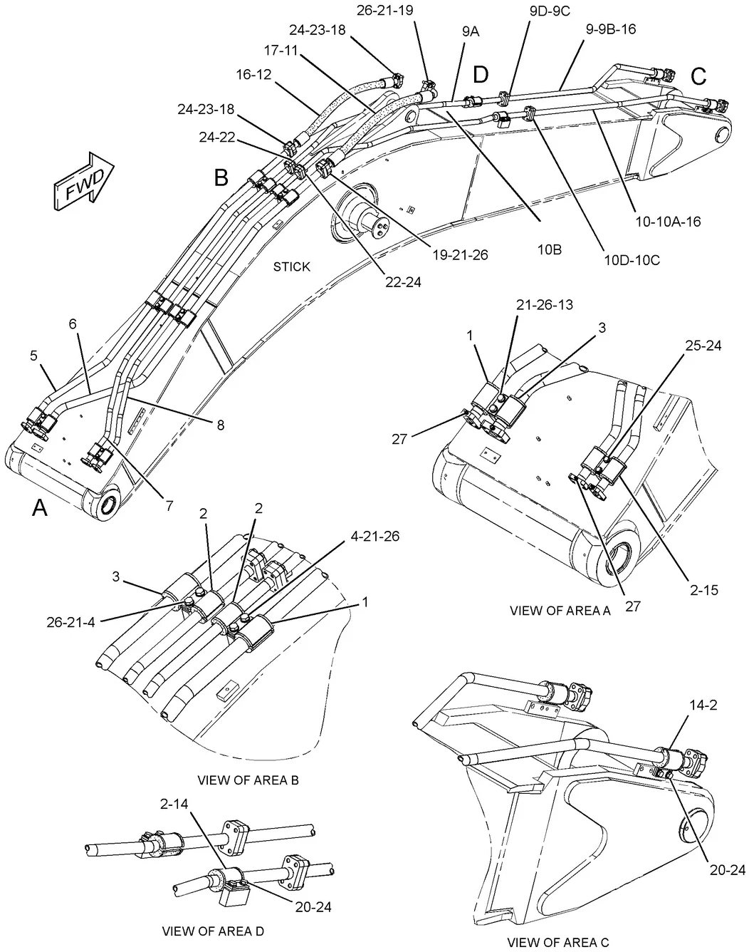 336D · UNDERCARRIAGE · 239-1626 CAT parts diagram