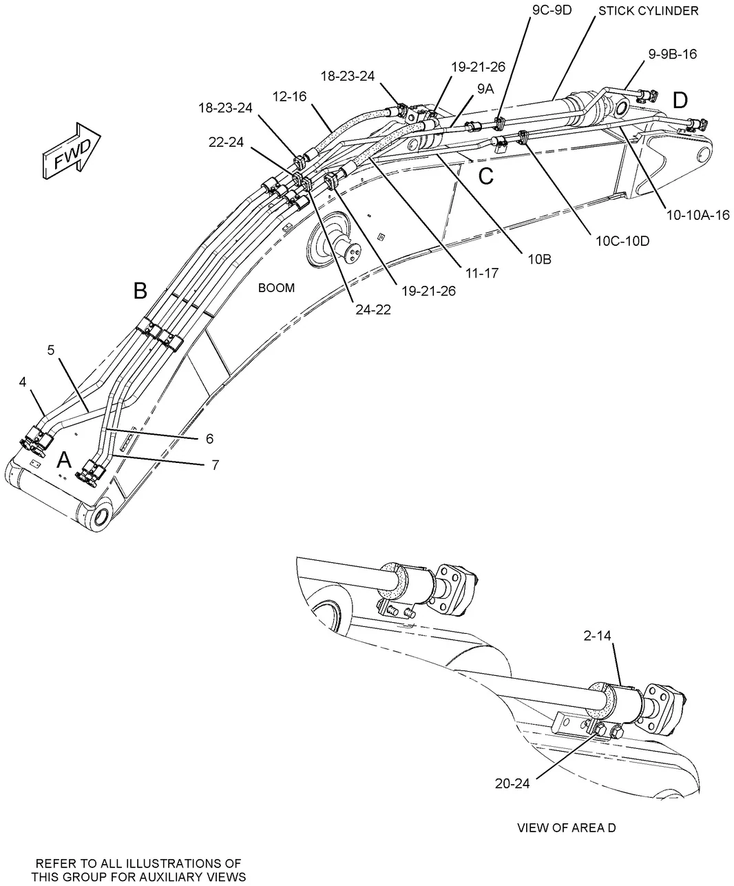 336D · UNDERCARRIAGE · 260-7871 CAT parts diagram