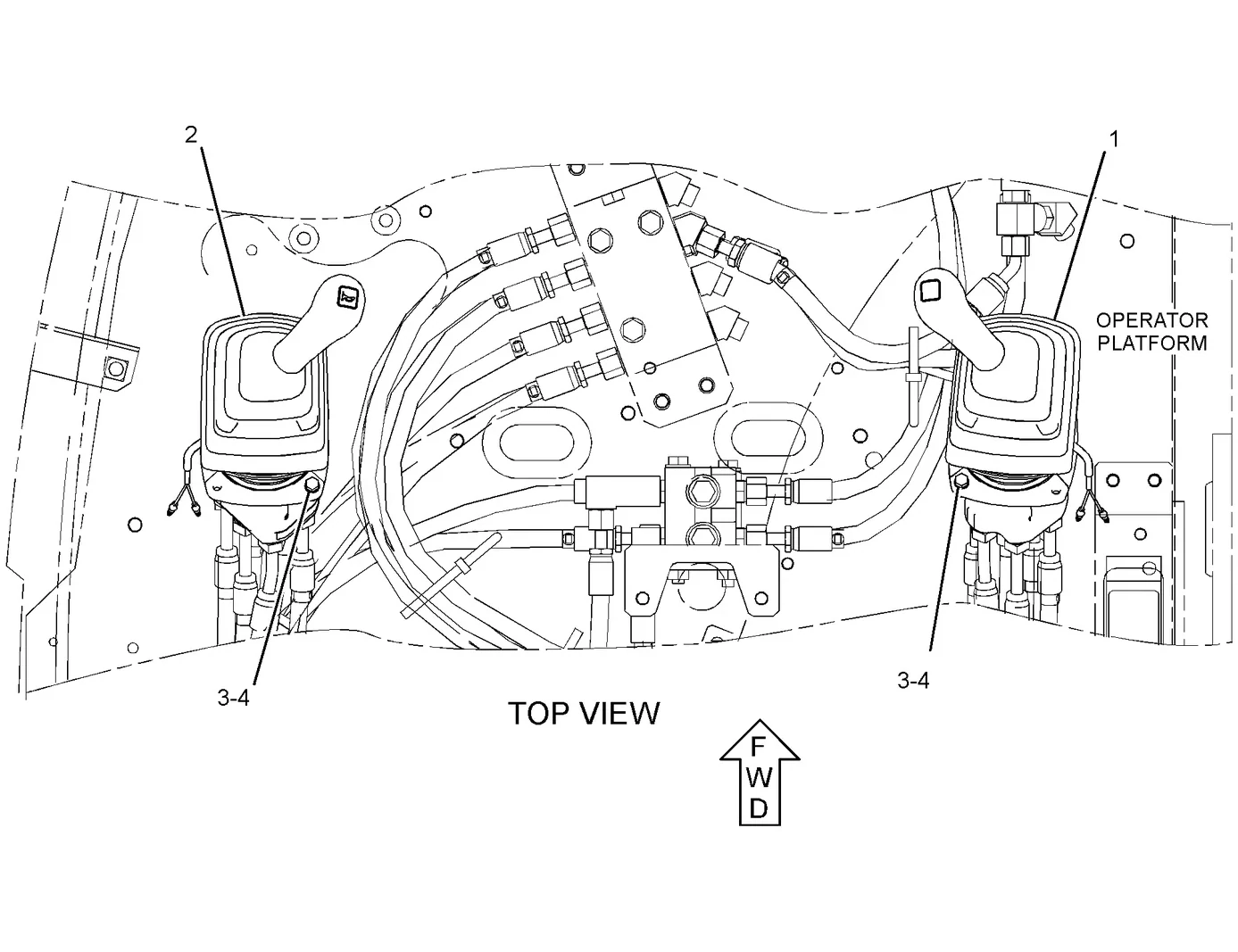 336D · OPERATOR STATION · 310-0078 CAT parts diagram