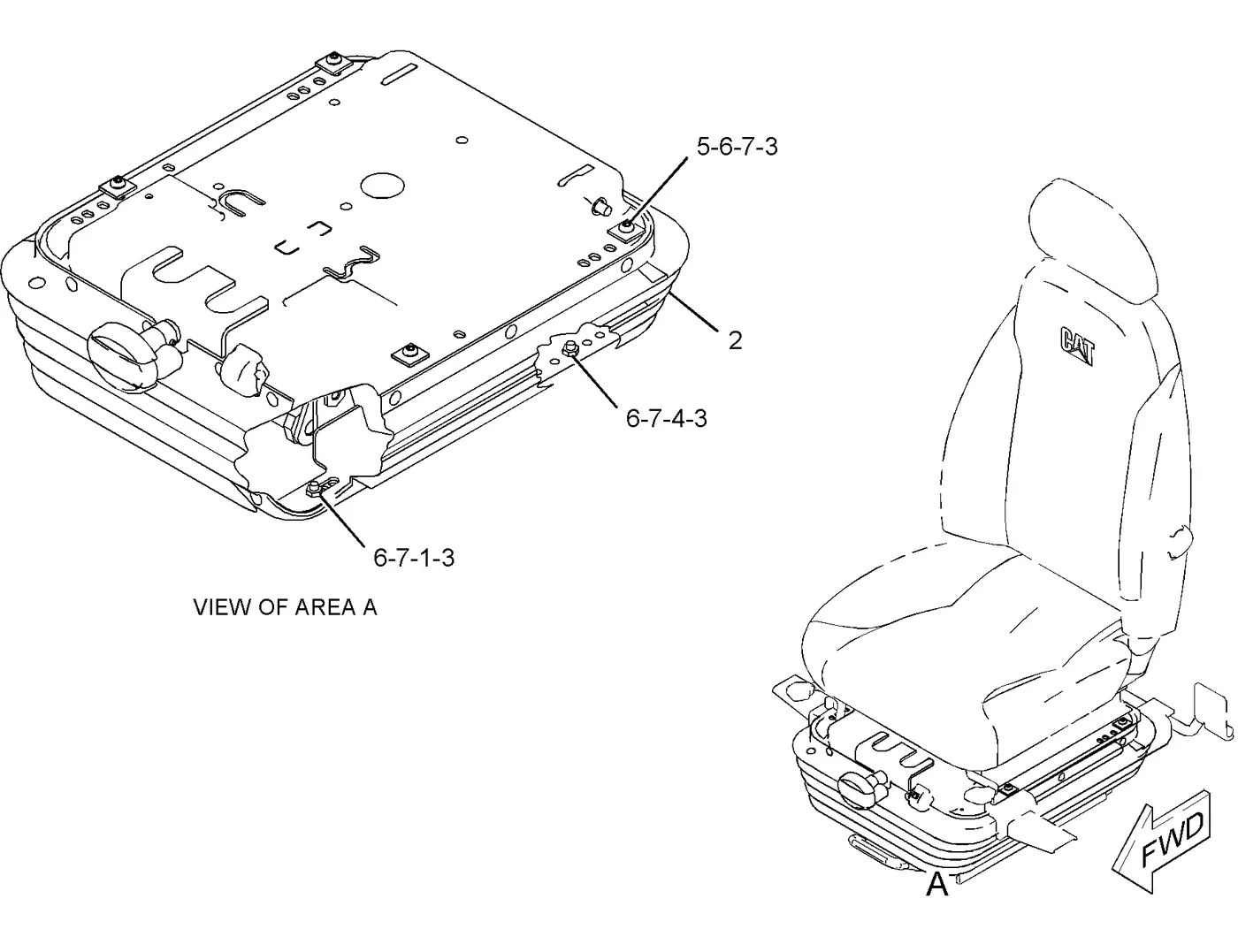 336D · OPERATOR STATION · 245-7892 CAT parts diagram