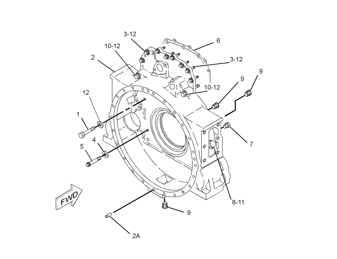 9Y-2141 - HOUSING AS-FLYWHEEL