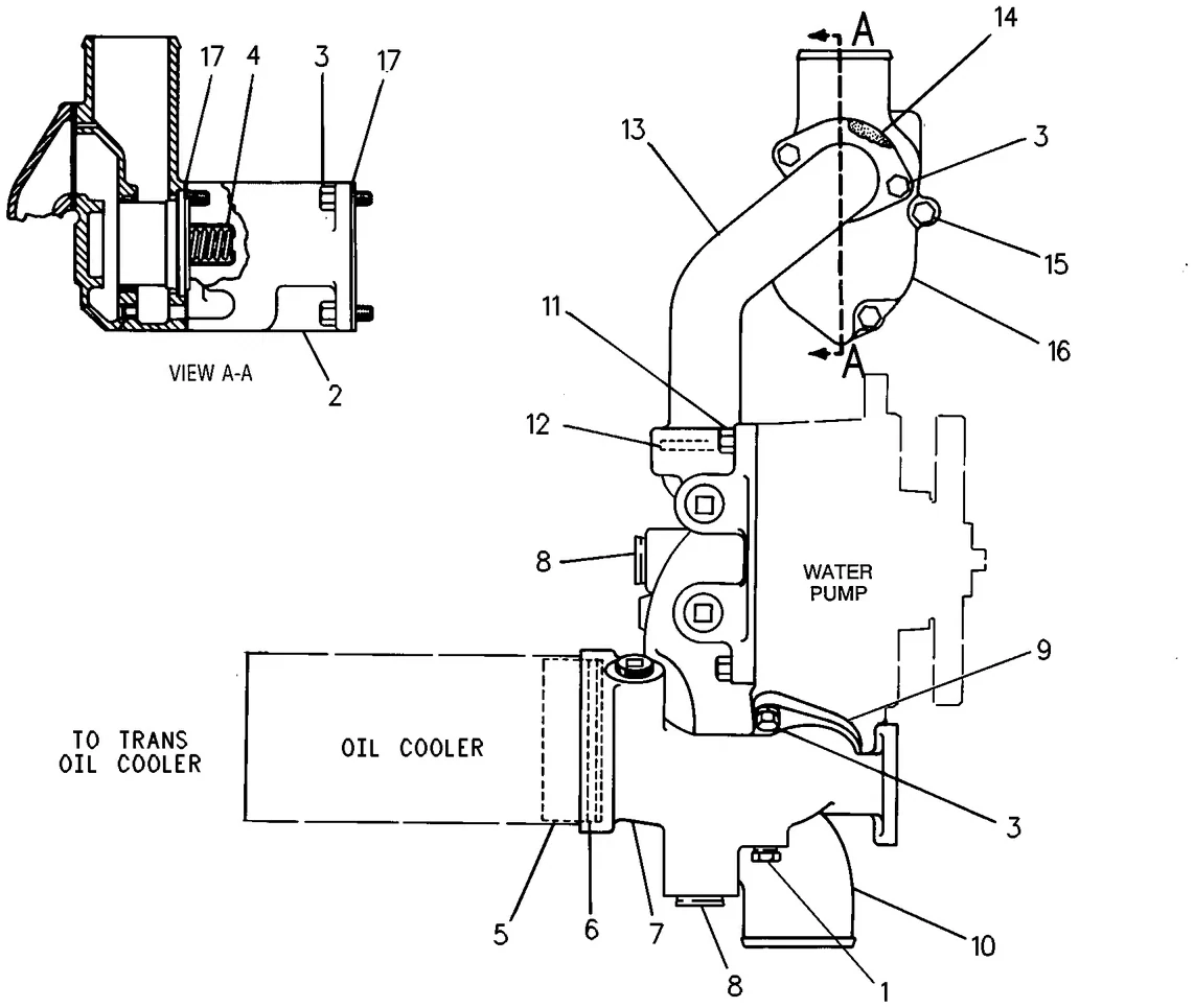 3406C · COOLING SYSTEM · 101-8304 CAT parts diagram