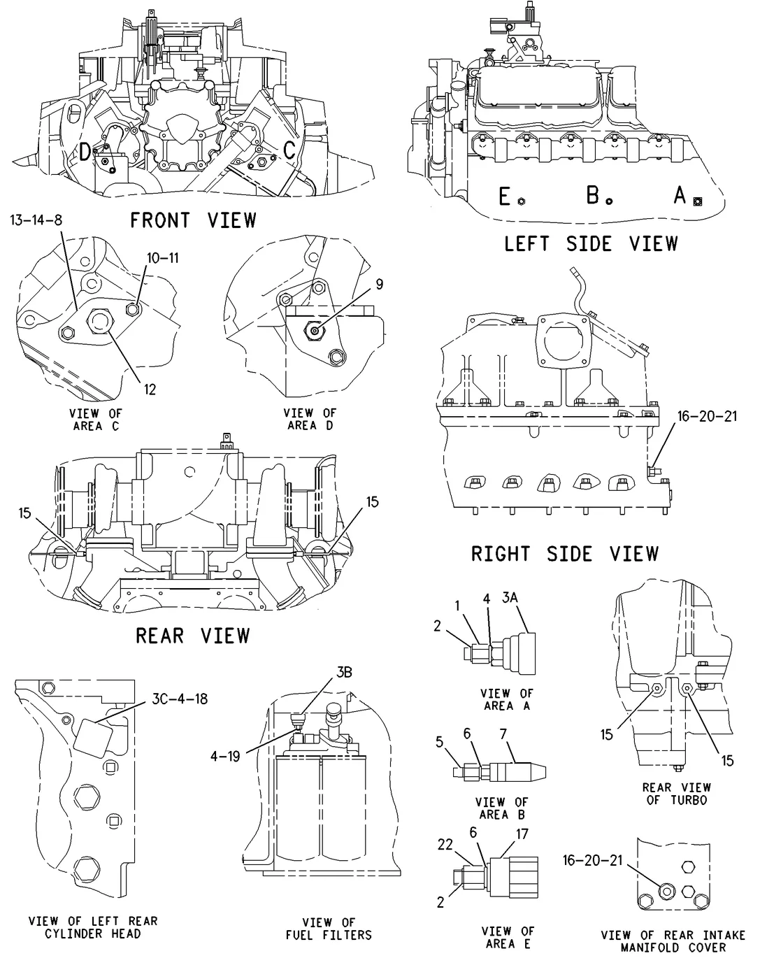 3412C 1457028 parts diagram