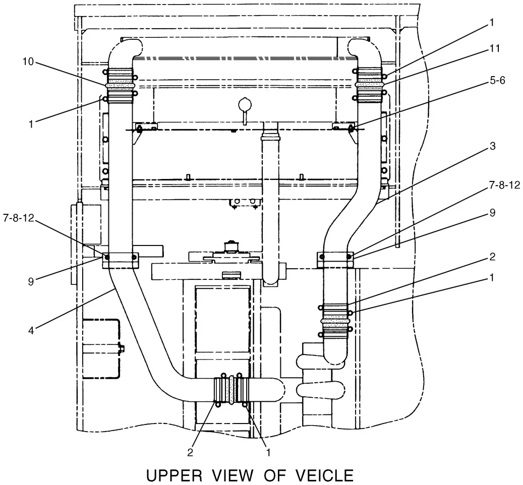 345B · AIR INLET AND EXHAUST SYSTEM · 124-1687 CAT parts diagram