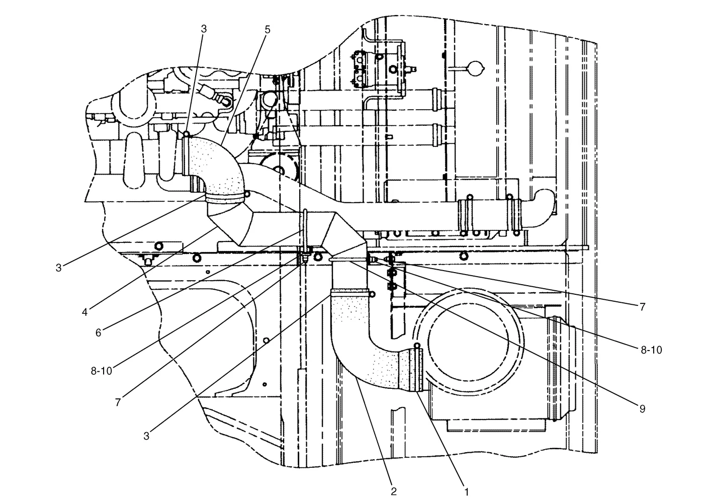 345B · AIR INLET AND EXHAUST SYSTEM · 139-8791 CAT parts diagram
