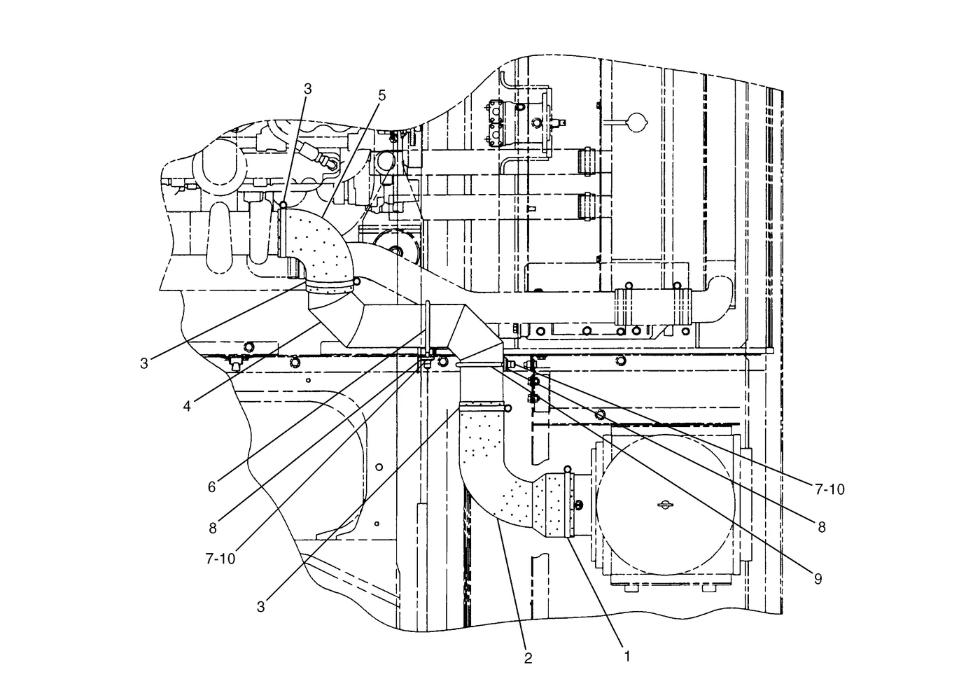 345B · AIR INLET AND EXHAUST SYSTEM · 124-1682 CAT parts diagram