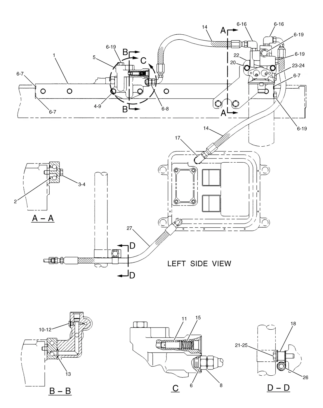 345B · FUEL SYSTEM · 116-5403 CAT parts diagram