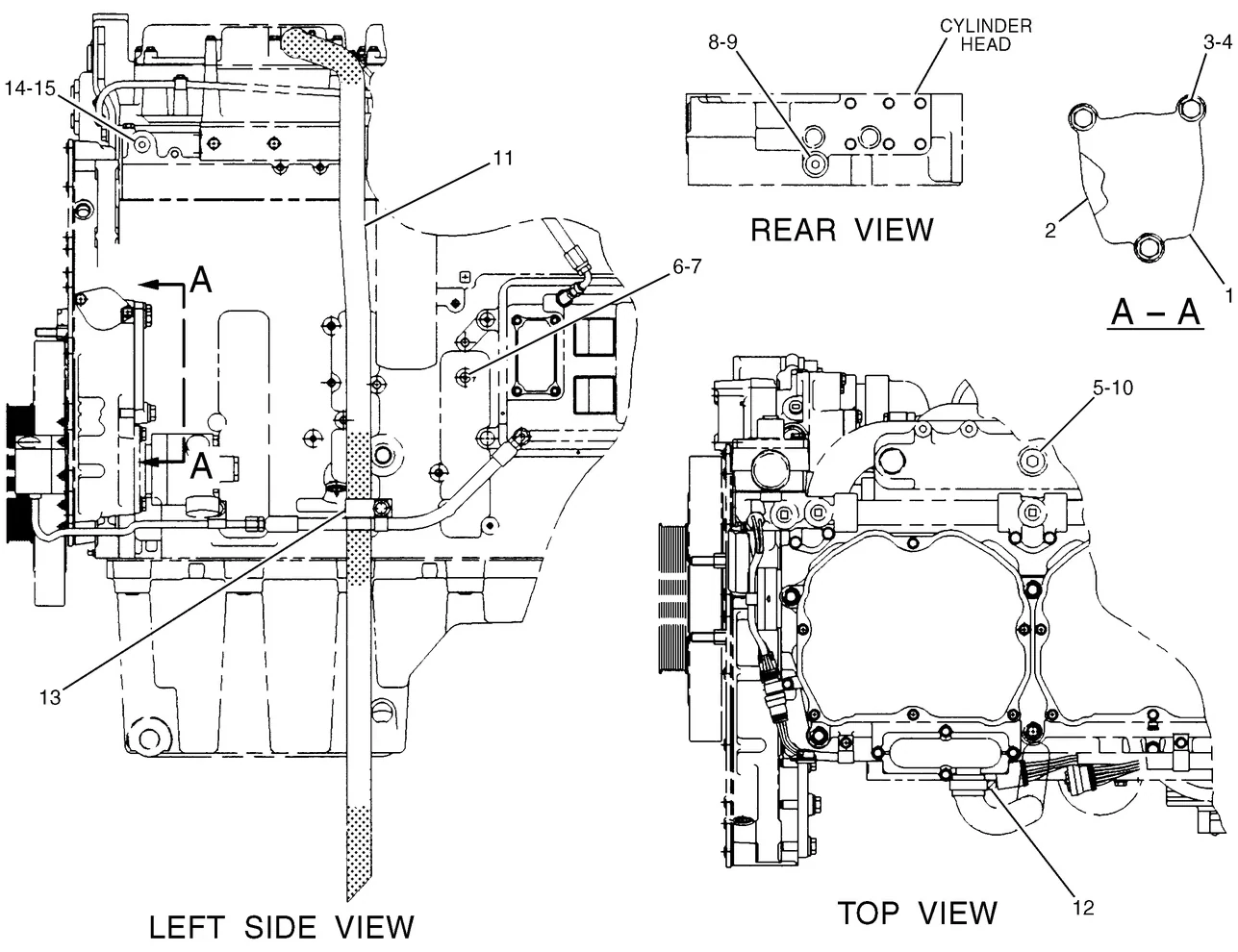 345B · BASIC ENGINE · 132-3215 CAT parts diagram