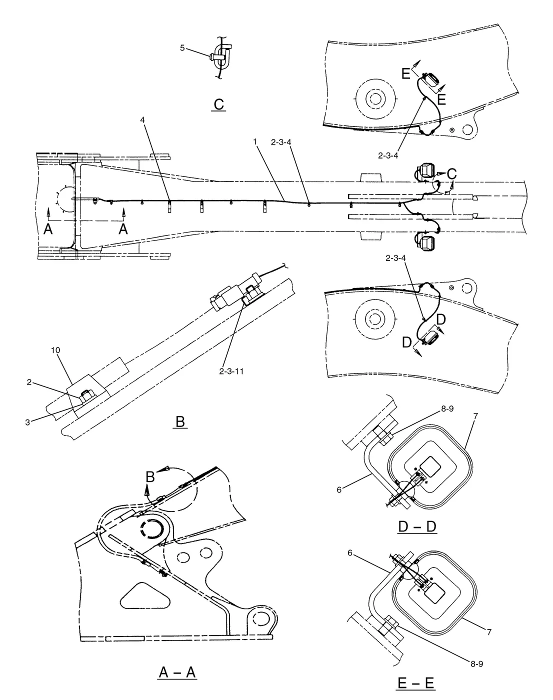 345B · ELECTRICAL AND STARTING SYSTEM · 125-4846 CAT parts diagram