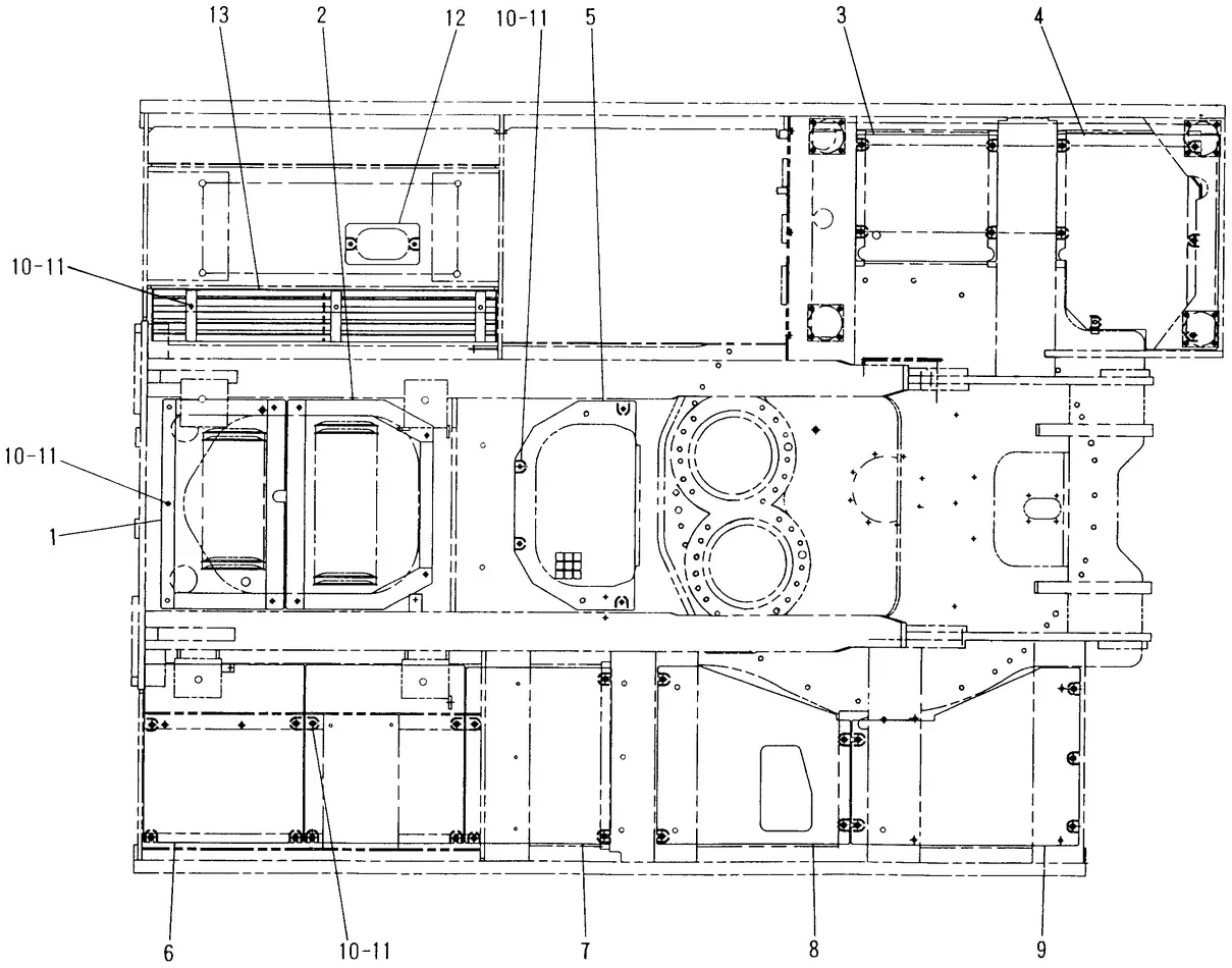 345B · FRAME AND BODY · 126-6324 CAT parts diagram