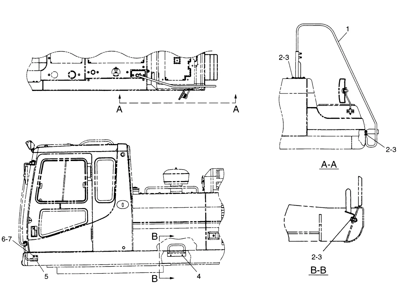 345B · FRAME AND BODY · 133-4445 CAT parts diagram
