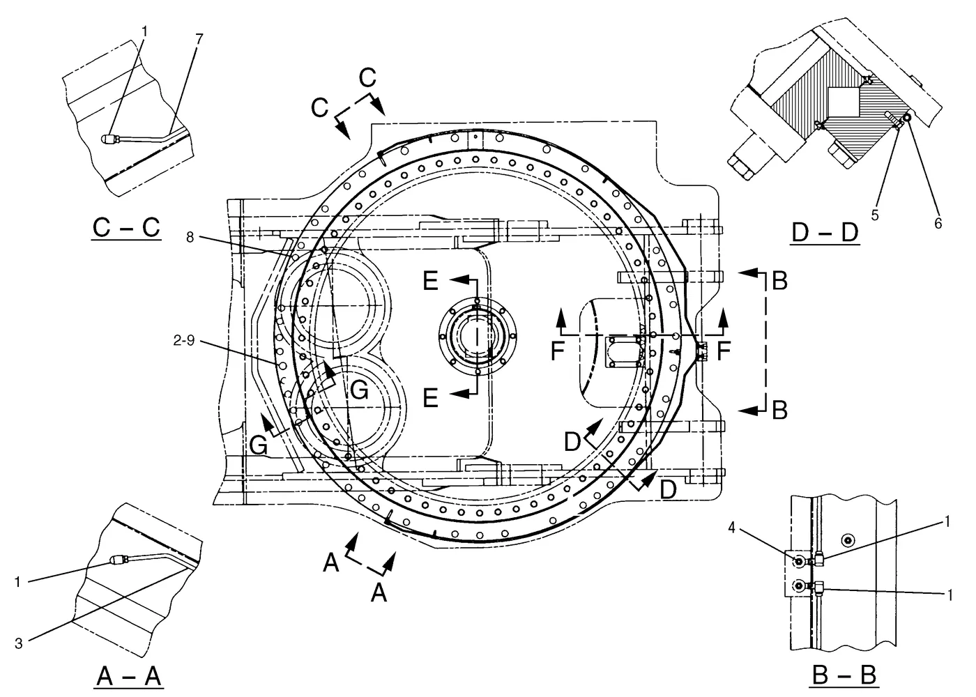 345B 5K9243 parts diagram