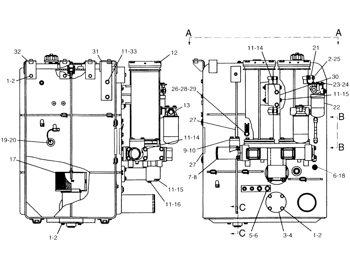 345B · HYDRAULIC SYSTEM · 126-2111 CAT parts diagram